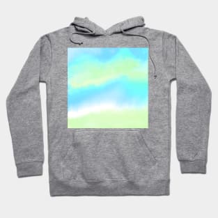 Blue and Green Watercolor Blend Hoodie